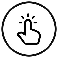 Editable one finger tap vector icon. Part of a big icon set family. Perfect for web and app interfaces, presentations, infographics, etc
