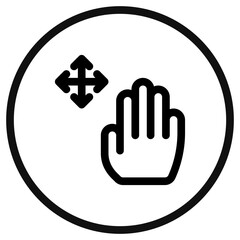 Editable hand move vector icon. Part of a big icon set family. Perfect for web and app interfaces, presentations, infographics, etc
