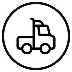 Editable semi-trailer truck vector icon. Vehicles, transportation, travel. Part of a big icon set family. Perfect for web and app interfaces, presentations, infographics, etc