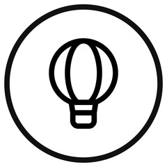 Obraz premium Editable hot-air balloon vector icon. Vehicles, transportation, travel. Part of a big icon set family. Perfect for web and app interfaces, presentations, infographics, etc