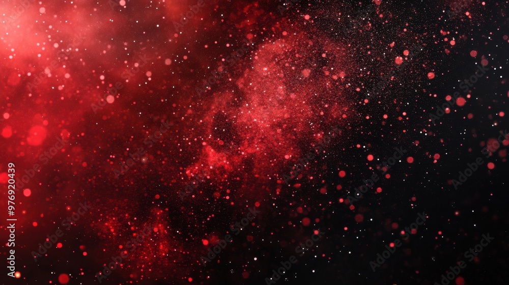 Poster a striking display of abstract red nebula texture unfolds within the vastness of space, showcasing i
