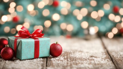 Colorful Christmas gifts and ornaments are beautifully arranged on a festive garland, creating a joyful holiday atmosphere