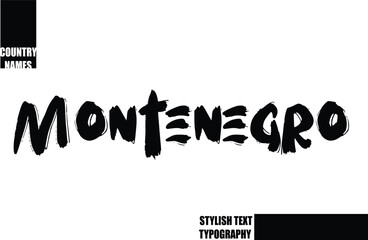 Montenegro Bold Text Typography Text Country Name