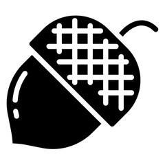 acorn glyph vector icon © khaled