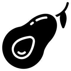 avocado glyph vector icon