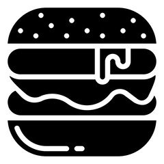 hamburger glyph vector icon