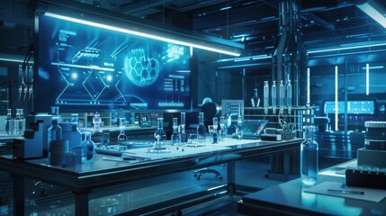 AI systems keep an eye on and manage bioreactors to ensure the best possible conditions for genetic recombination in this futuristic lab setup.
