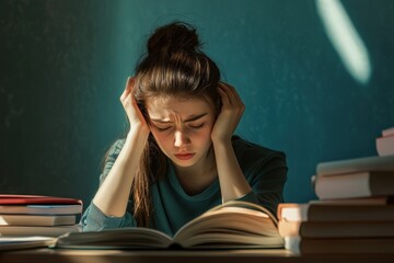 generative ai, Minimalist Black-and-White Photography, Young Woman Reading a Book on a Sofa in a Quiet, Contemplative Pose. Beautiful simple AI generated image