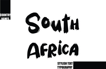 Bold Text Typography Text Country Name South Africa