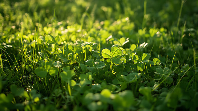 A landscape view of a meadow with wild sorrel growing among grasses, highlighting the plant&rsquo;s edible qualities 