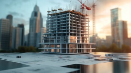 Construction Site with Model Building