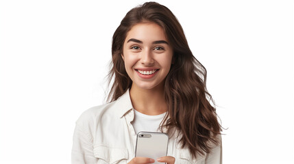 Smiling female doctor with stethoscope in hand, posing for a portrait