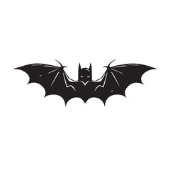 Fototapeta premium Bat in cartoon, doodle style . Image for t-shirt, web, mobile apps and ui. Isolated 2d vector illustration in logo, icon, sketch style, Eps 10, black and white. AI Generative