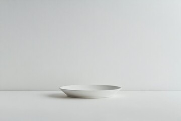 Minimalistic Thin Empty Cake Platter - Elegant Design for Print, Card, Poster or Branding