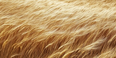 Fototapeta premium field of golden wheat swaying in the wind 