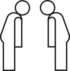 Workers Bowing Each Others Icon
