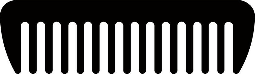 Minimalist illustration of a comb indicating personal or pet care. Art for barbershop, hairdresser, veterinary clinic or pet shop