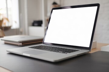 Fototapeta premium Blank Laptop Screen mockup on Office Desk