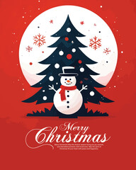 Merry Christmas social media post banner template