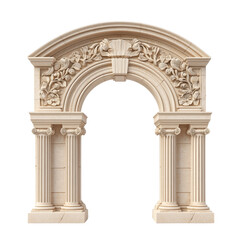 Fototapeta premium Ornate architectural arch with detailed carvings and columns