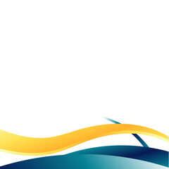 Abstract Wavy Footer Decoration