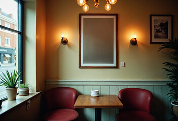 Modern, cozy cafe, coffee shop, coffee corner interior design