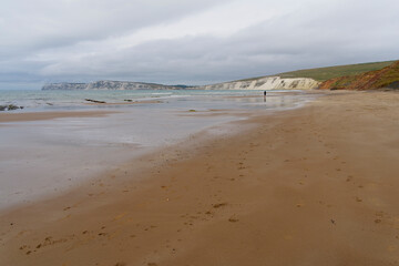 Low tide at Compton Bay on the Isle of Wight.