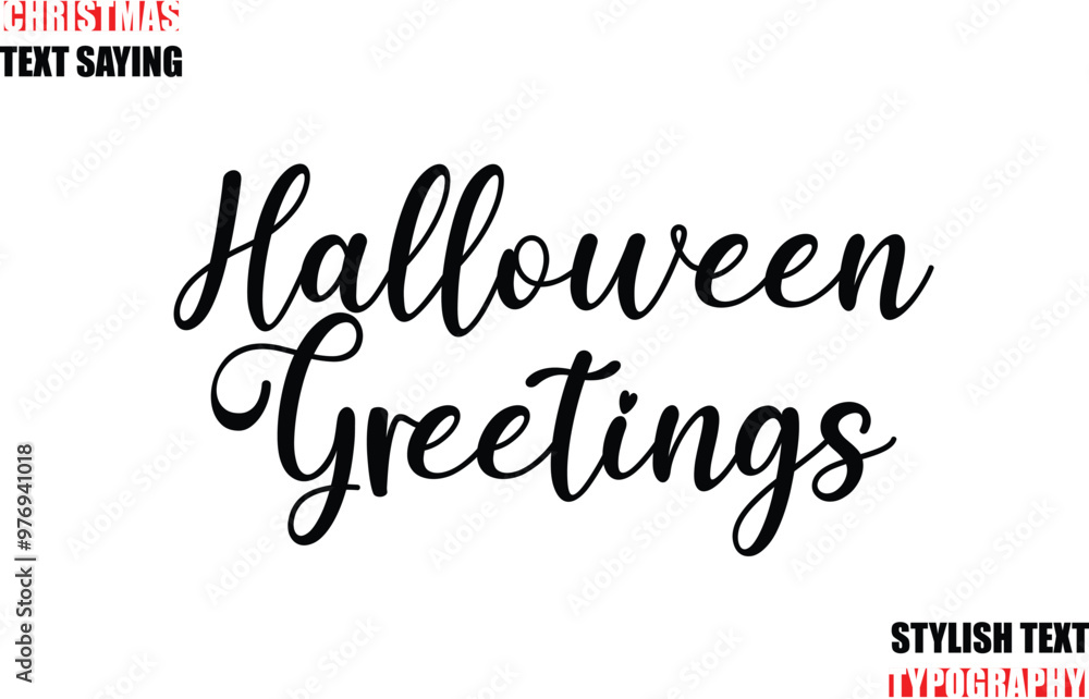 Fototapete typescript cursive text christmas quote halloween greetings