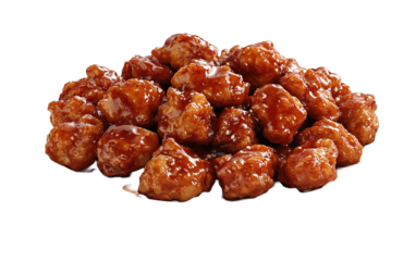 General Tsos chicken on transparent background, png	