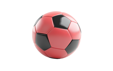 Football 3d render icon on transparent background, png