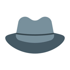Fedora Hat Vector Flat Icon Design
