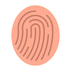 Fingerprint Vector Flat Icon Design