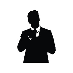 Silhouette of business man illustration vector