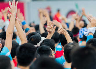 Fototapeta premium hands raised
