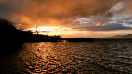 Naklejka premium Couché de soleil