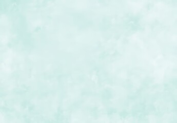 Obraz premium Watercolor gradient on white paper texture with light sky blue shades. Aquarelle painted retro grunge card, vintage template. Hand drawn illustration.