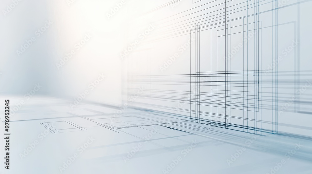 Poster abstract digital background with subtle lines and shapes, creating a contemporary and minimalistic a
