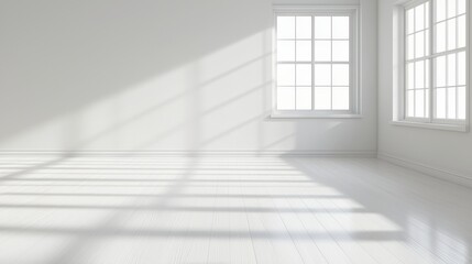 White Room with Windows and Sunlight