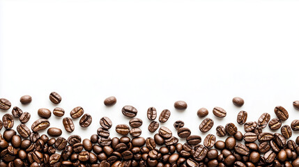 coffee beans on white background