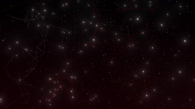 Gold and red dust particles fly in slow motion in the air lingering slowly. Dust Particles Background Bokeh Lights Background on Black Background 4k Footage 