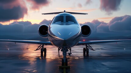 Beautiful 4k ultra HD image of a sleek private jet