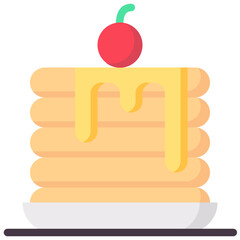 pancakes flat vector icon