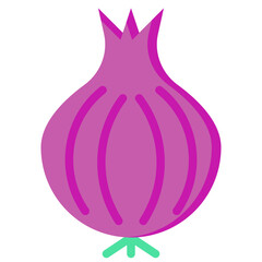 onion flat vector icon