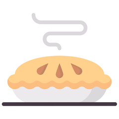 pie flat vector icon