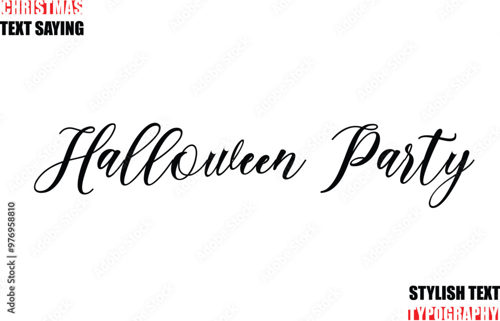 Fototapete typescript cursive text christmas quote halloween party