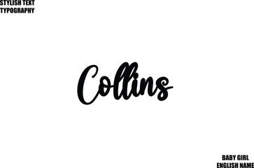 Baby Girl Name Stylish Cursive Text Typography