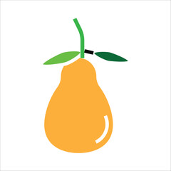 pear vector icon line template
