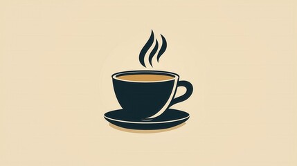 A stylish coffee cup with steam, perfect for conveying warmth and comfort in any beverage-themed design.