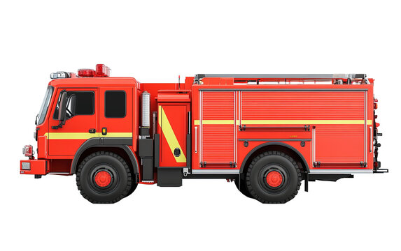 recommend clip art: Fire Rescue Truck on transparent background, png	