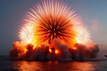 Spectacular Massive Explosion Events with Brilliant Flames and Eye-Catching Fireworks